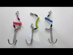 สายคล้องสแตนเลสสตีล 316 ป้องกันการกัดกร่อนสำหรับดำน้ำแบบสปริงขดลวด ตะขอเกี่ยวปะการังสำหรับการดำน้ำตื้นใต้น้ำ