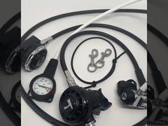 ดูชุดปรับแรงดันอากาศสำหรับการดำน้ำแบบ Sidemount พร้อมสายท่อสั้น ปรับแต่งได้สำหรับการสาธิตการดำน้ำใต้น้ำ